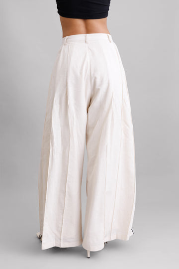 Ecru Tube Pants