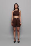 Smock Ring Top Brown