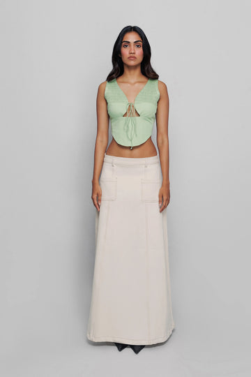 Ivory Pocket Skirt
