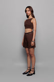 Smock Ring Top Brown