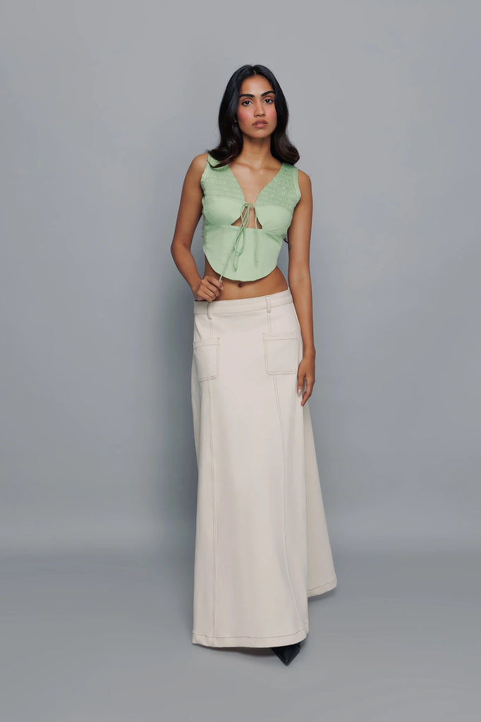 Ivory Pocket Skirt
