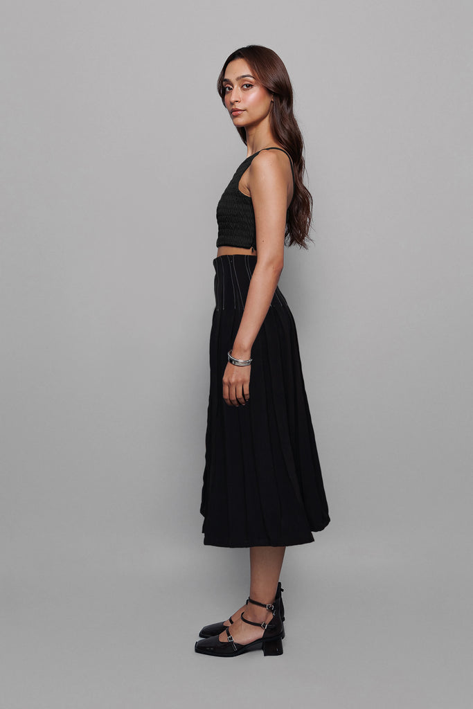 Snitched Corset Skirt Black