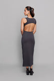 Eyelet Backless Statement Dress