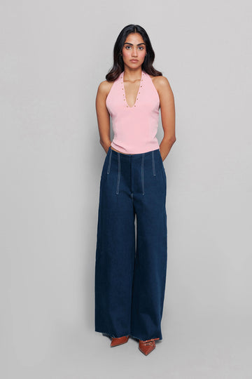 Soft Pink Eyelet Top