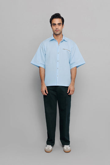 Silver Zip Box Shirt