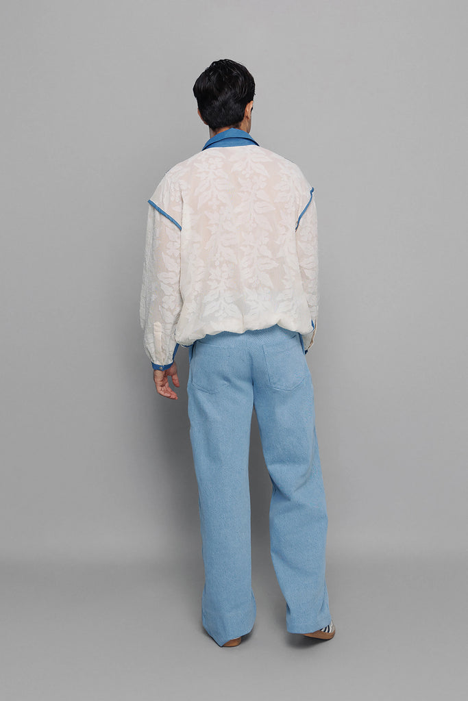 Denim Highlighted Jacquard Jacket
