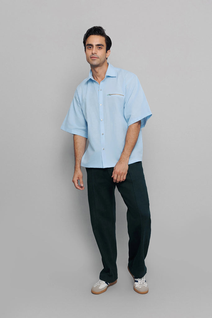 Silver Zip Box Shirt