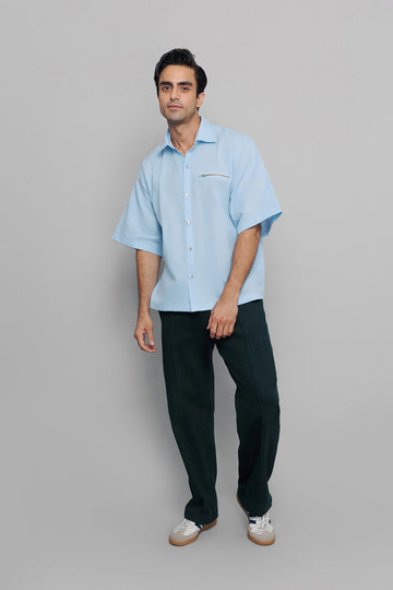 Silver Zip Box Shirt