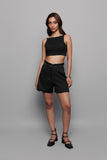 Black Smock Ring Top