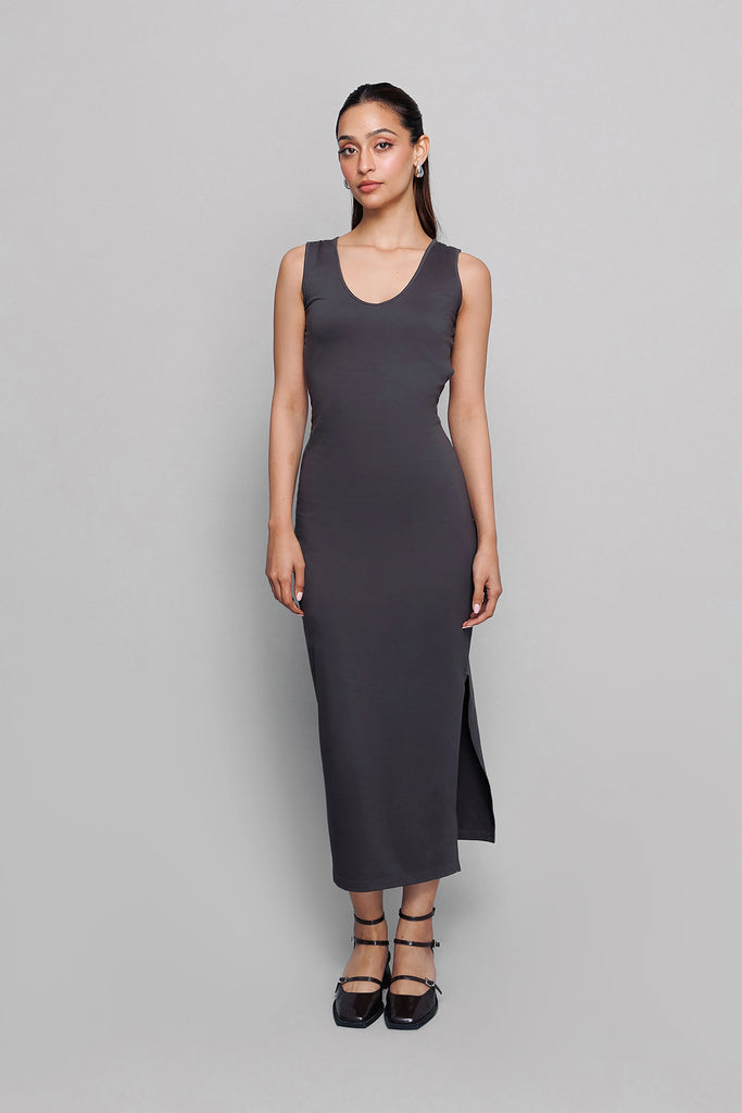 Eyelet Backless Statement Dress