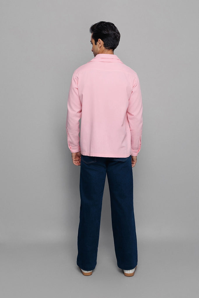 Double Collared Pink Shirt
