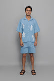 Denim Tuck Shorts