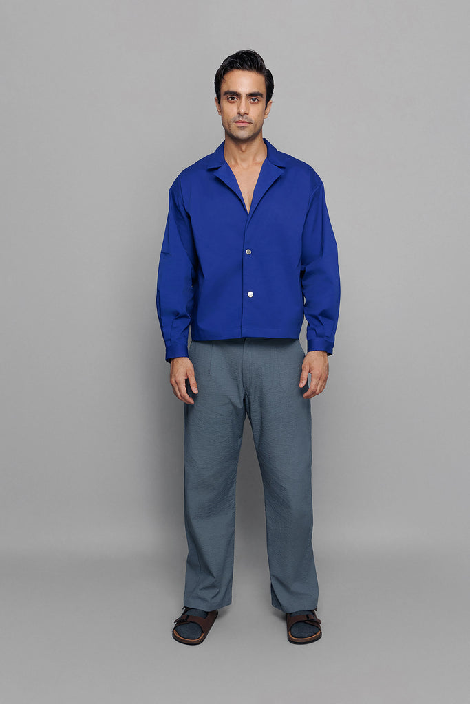Blue Collared Shacket