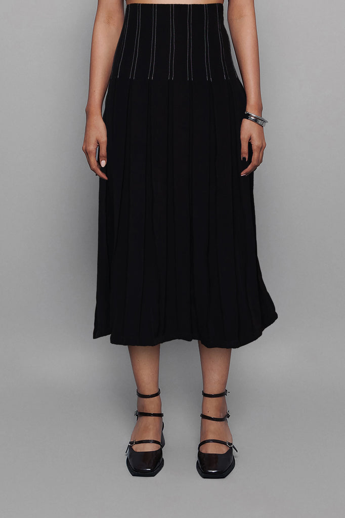 Snitched Corset Skirt Black