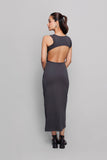 Eyelet Backless Statement Dress