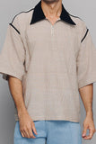 Collared Zip Box Tee