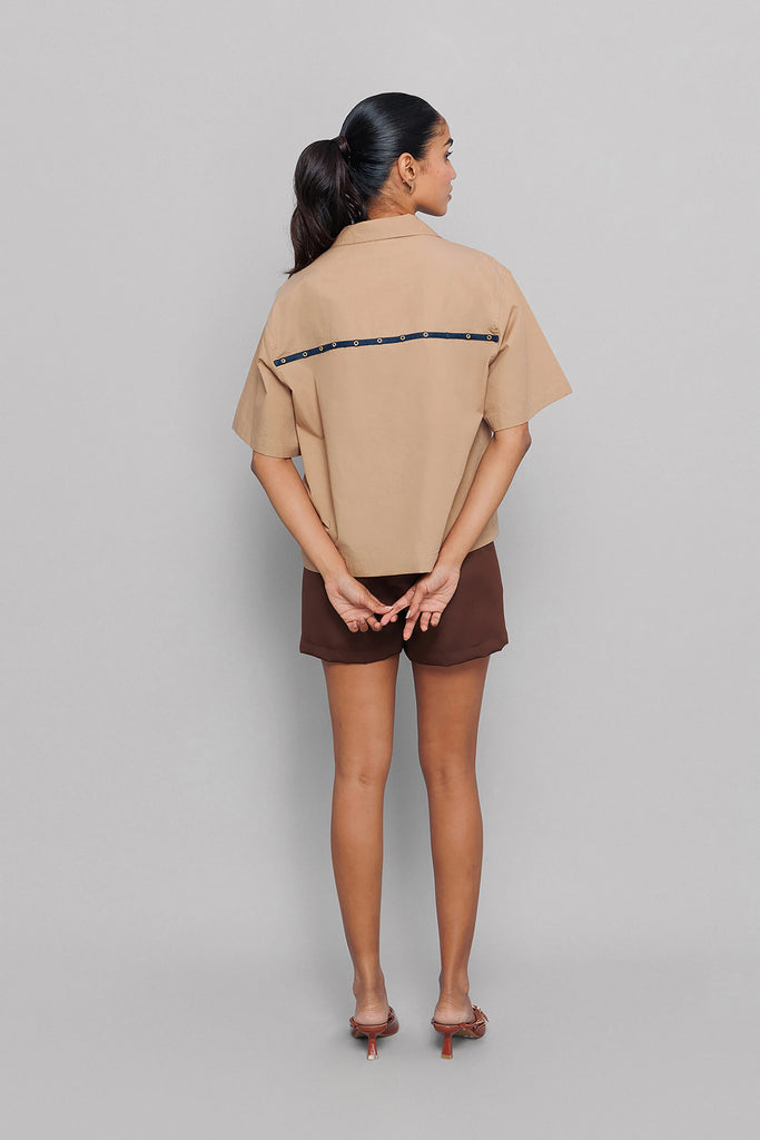 Indigo Eyelet Shirt
