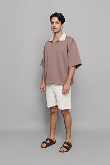 Ivory Collared Box Tee