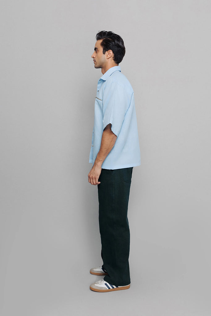 Silver Zip Box Shirt