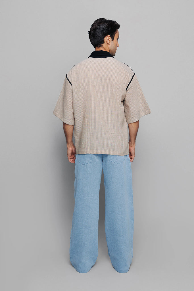 Collared Zip Box Tee