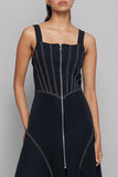 Jet Black Zip Dress