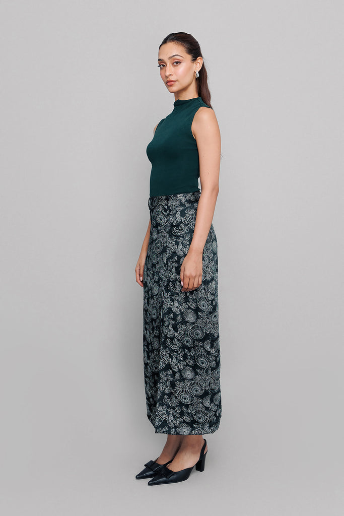 Black Sip Slit Skirt