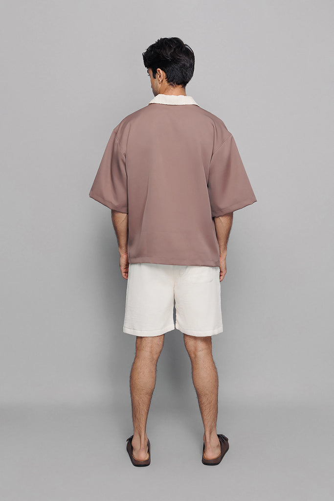 Ivory Collared Box Tee