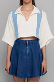 Eyelet Panelled Top