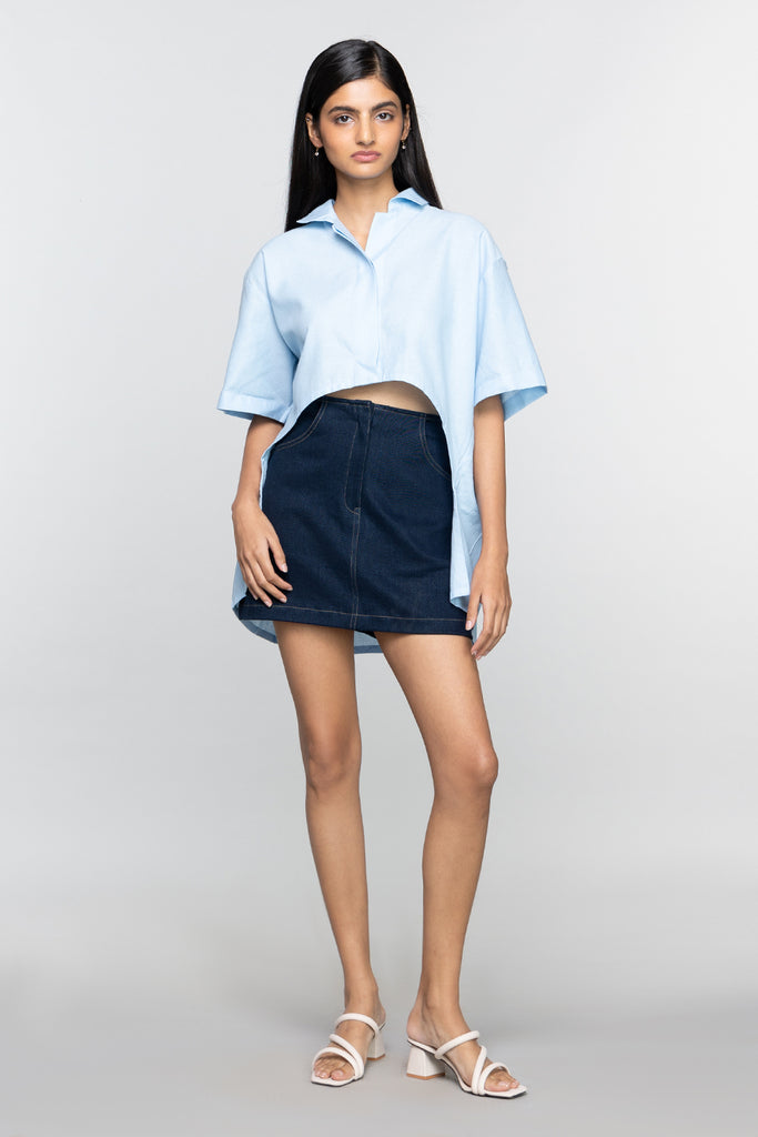 Baby Blue Shirt Top