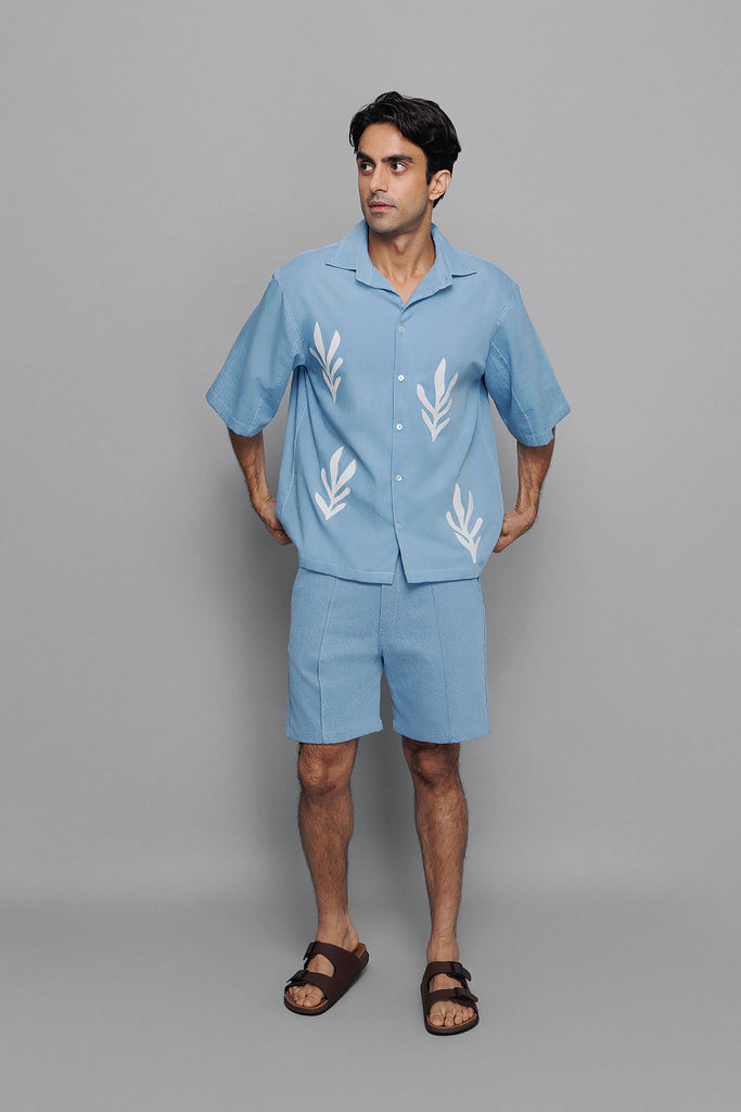 Denim Tuck Shorts