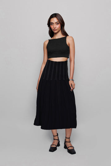 Snitched Corset Skirt Black