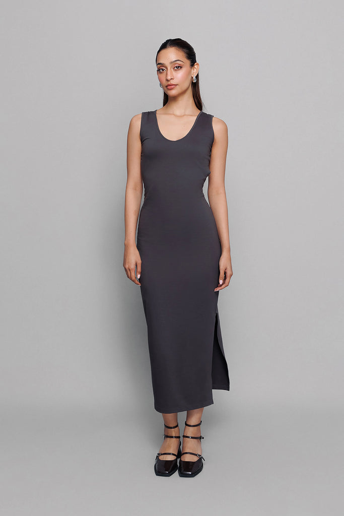 Eyelet Backless Statement Dress