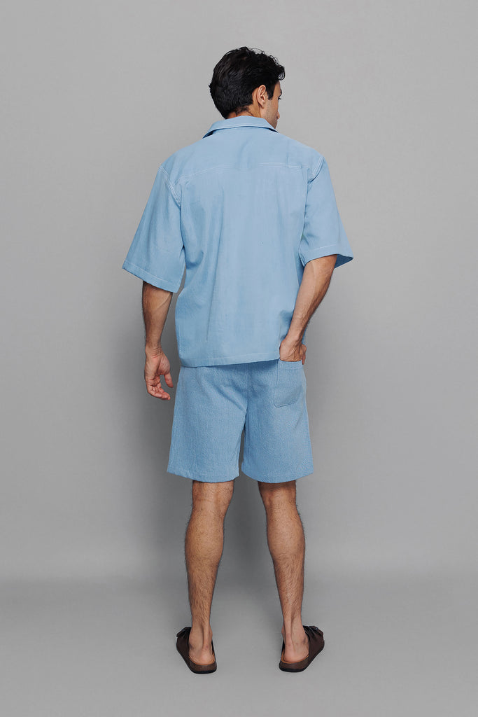 Denim Tuck Shorts
