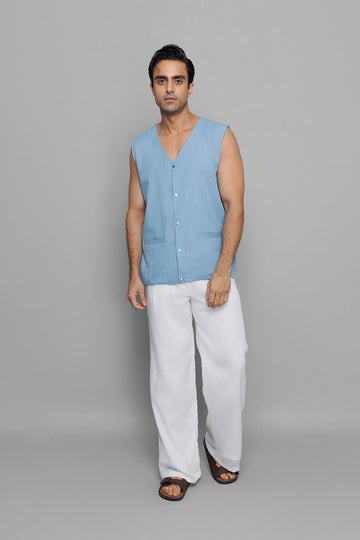 Denim Double Brested Vest