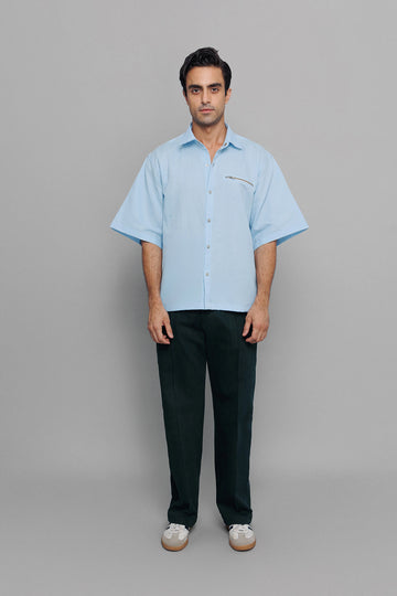 Silver Zip Box Shirt