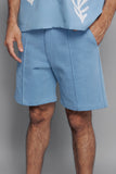 Denim Tuck Shorts