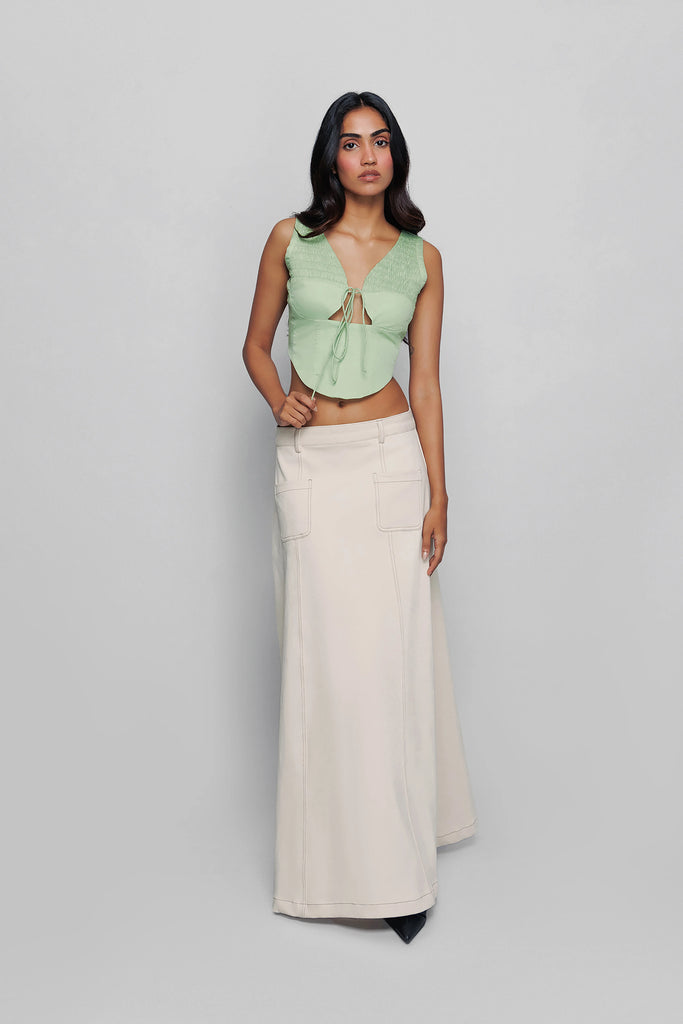 Ivory Pocket Skirt