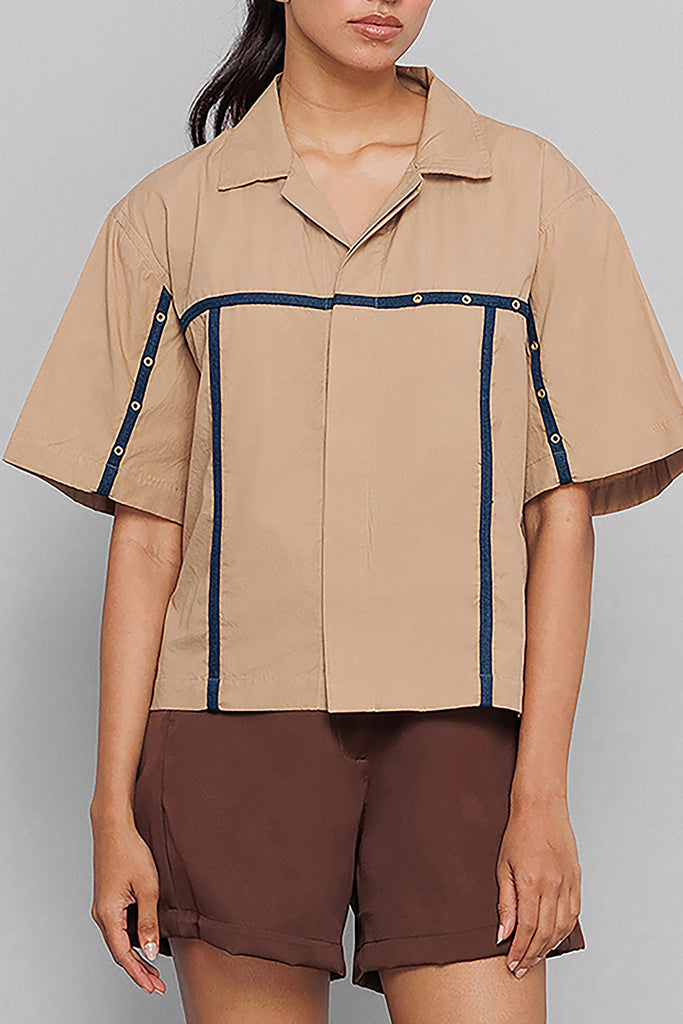 Indigo Eyelet Shirt