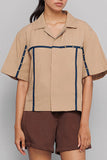 Indigo Eyelet Shirt