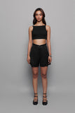 Black Smock Ring Top