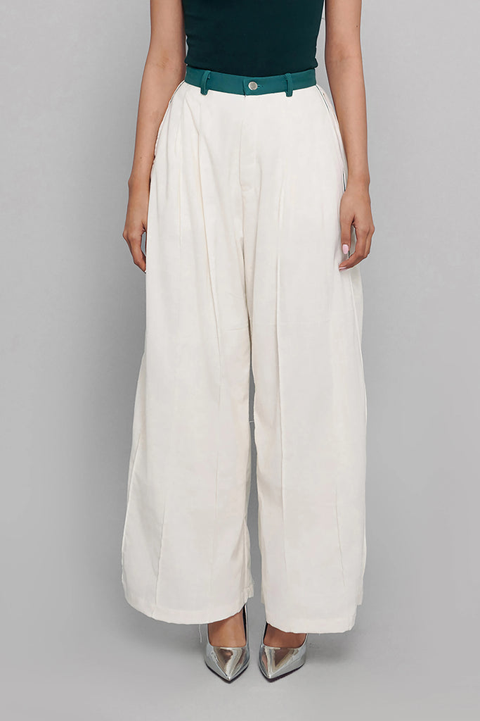 Ivory Tuck Pants