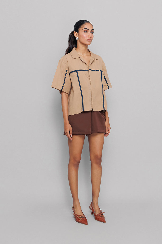 Indigo Eyelet Shirt