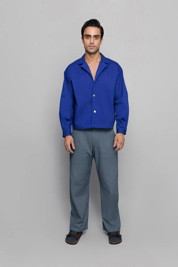 Blue Collared Shacket