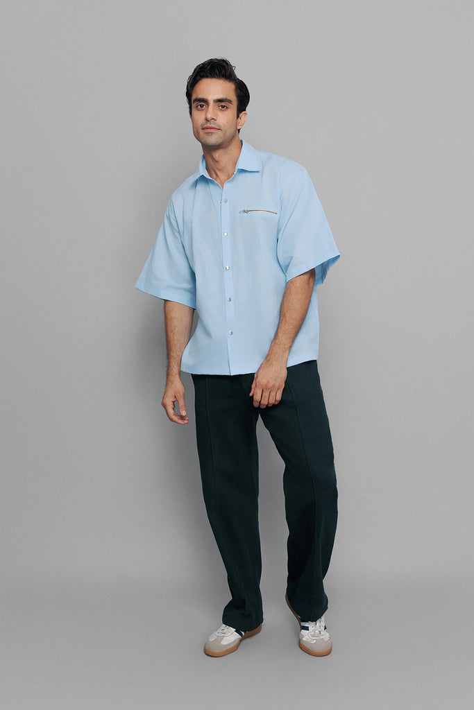 Silver Zip Box Shirt