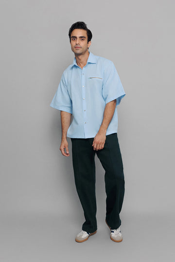 Silver Zip Box Shirt