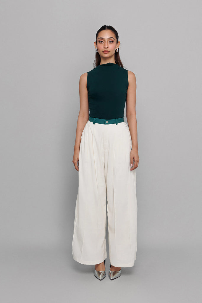Ivory Tuck Pants
