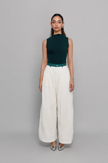 Ivory Tuck Pants