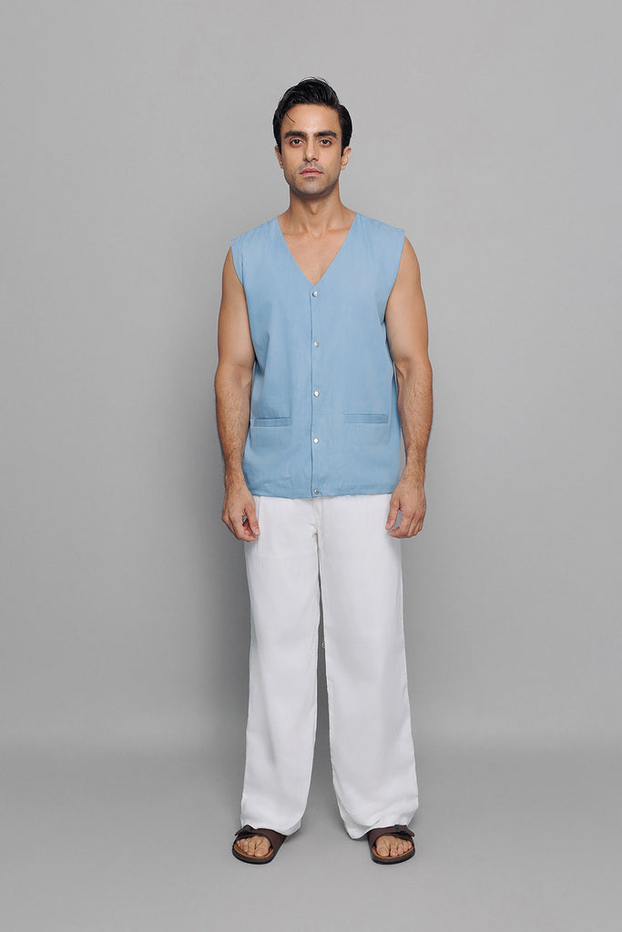 Denim Double Brested Vest