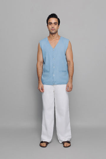 Denim Double Brested Vest