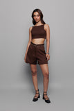 Smock Ring Top Brown
